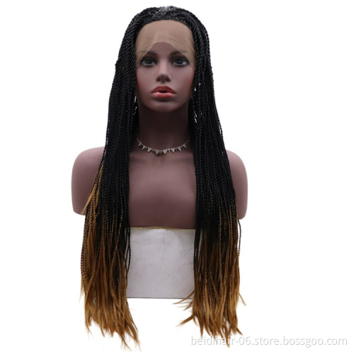 Vendors HD front lace braid wig for black women braided wigs